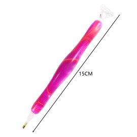 1 Pcs Resin Diamond Painting Pen DIY Diamond Painting Pens 5D Art Rhinestone Applicator Embroidery for Gem Jewel Wax Picker Tool Embroidery Supplies, Crystal Drill Bead (Red)