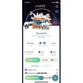 Pokémon Go Shiny Guzzlord 20k Stardust  Trade Registered Only Pokémon Home OT