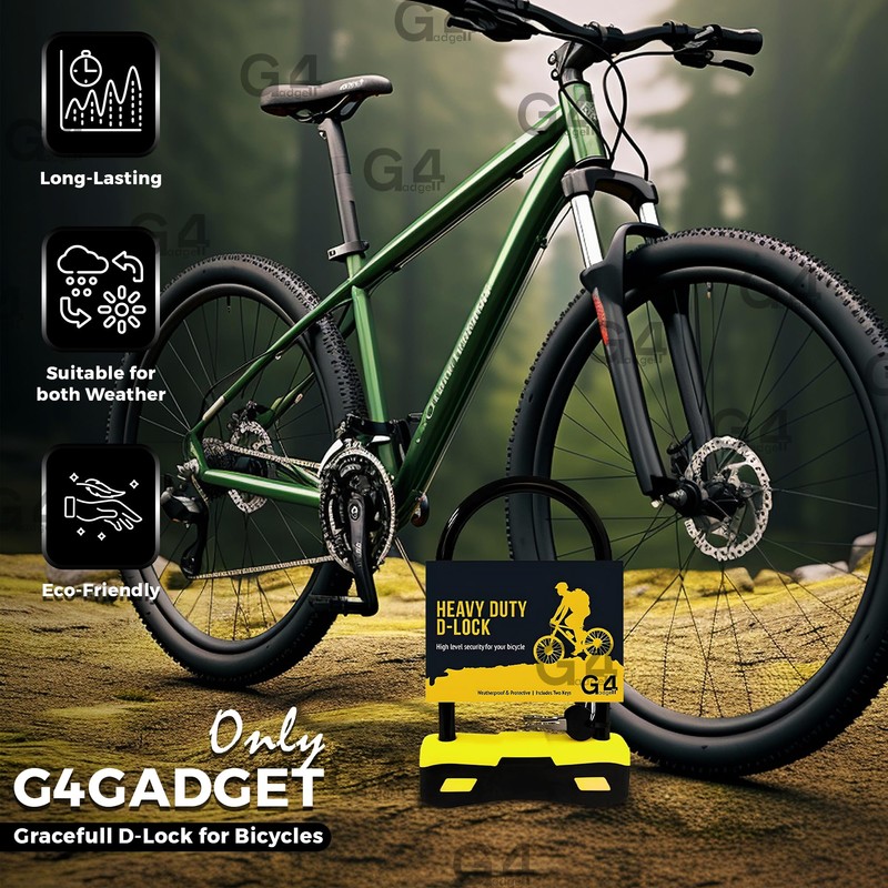 G4GADGET Heavy Duty D Lock for Bike – High-Security Bicycle