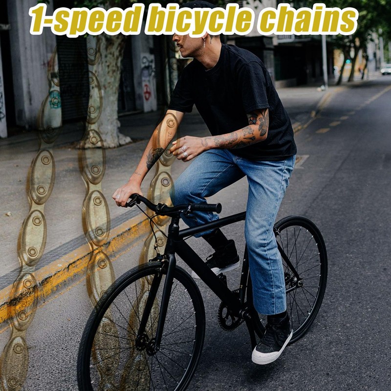 Gold Olive Bicycle Chain, High Strength 100 Link Single Speed