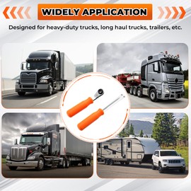 ACLONG Slack Adjusting Tool Wrench Kit for Air Brake Systems –2PCS Set with 5/16" Ratcheting Wrenches and Fork End Release Tool, for Heavy-Duty Trucks, Long Haul Trucks, and Trailers