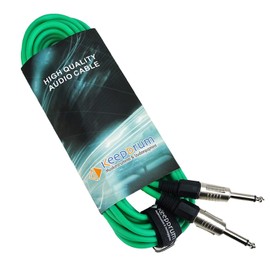 keepdrum GC004GR Jack Cable 6.35 mm Mono Guitar Cable Green 9 m