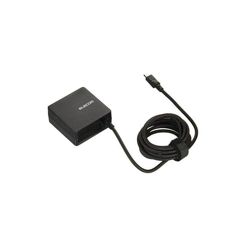 Elecom AC Charger, 2A Output, USB-A Female Included, 5.9 ft