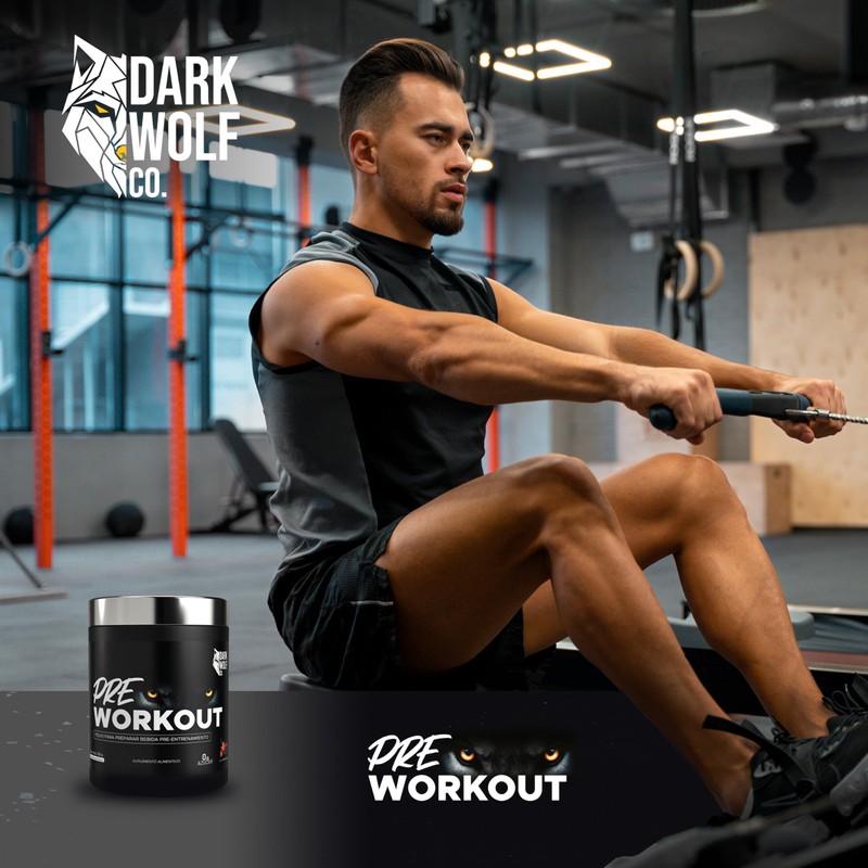 Polvo pre entreno Dark Wolf 300 g - 30 Porciones,