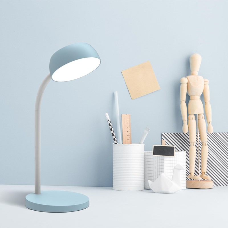 Unilux Tamy LED Desk Light Light Blue Flexible Flexible Arm