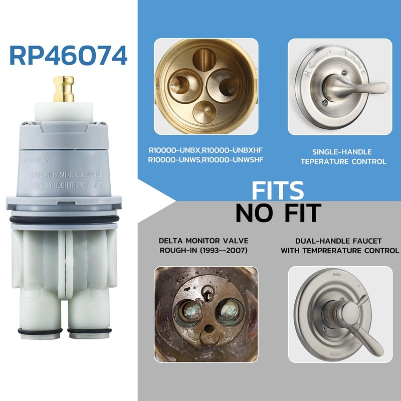 RP46074 Shower Cartridge Compatible with Delta 13/14 Series Single Handle
