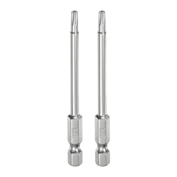 QUARKZMAN Pack of 2 T15 Security Torx Bit 1/4 Inch