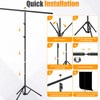 Qoolfoto 5x8ft Black and White 2in1 Revisible Photo Backdrop with