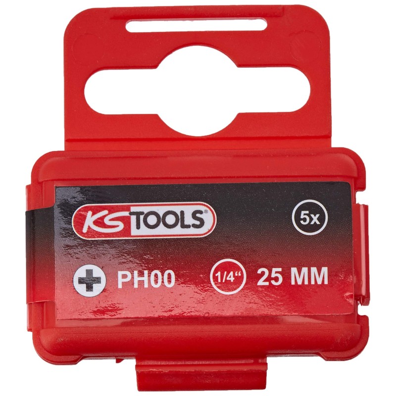 KS Tools 911.3336 1/4" Bit, 25mm, PH00, 5x, 4042146551288
