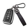 Flensent Key Fob Cover with Keychain for Toyota Highlander RAV4