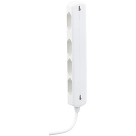 revolt Eurostecker Verteiler: Extraschmale 4-fach-Steckdosenleiste für Eurostecker, 230 V, 2.300 W (Eurostecker Verteiler flach, Euro Verteiler, Verlängerung mit Flachstecker)