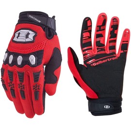 Seibertron Dirtpaw Unisex BMX MX ATV MTB Racing Gloves - Mountain Bike Bicycle Cycling Off-Road Glove with Touchscreen Functionality Red XXL