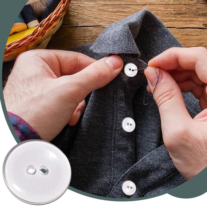 ZAMXHUG Buttons - 200 Clear Buttons - Reversible - Crafts