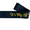 Black It's My 18th Birthday Sash Funny 18th Birthday Sash