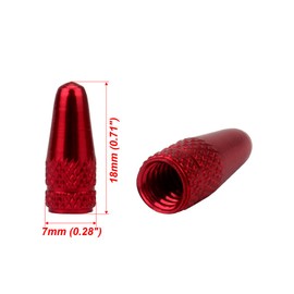 SENZEAL 6Pcs Bicycle Presta Valve Dust Caps Aluminum Alloy French Style Cycling Tyre Valve Stem Caps for MTB Bicycle Road Bike Wheels Red