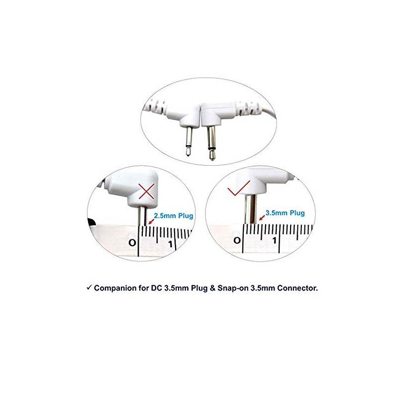 4 Count TENS Wires 3.5mm Plug to 3.5mm Snap Electrode