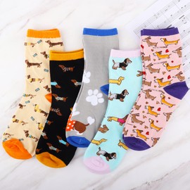 Jeasona Women's Cute Dachshund Socks Dachshund Gifts for Women Mom Teenage Girl