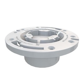 Oatey 3 in. or 4 in. PVC closet flange with plastic ring w/o test cap