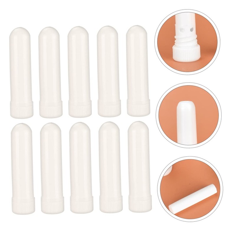 Mikinona 10pcs Essential Oil Aromatherapy White Empty Tubes for Relaxation