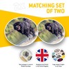 Vinyl Stickers (Set of 2) 7.5cm - Newfoundland Dog Puppy