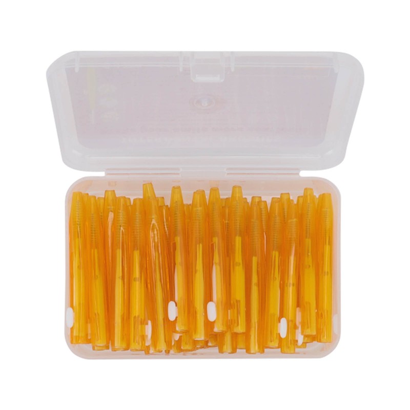 60Pcs Interdental Brush Practical Slim Braces Cleaner with PP Handle