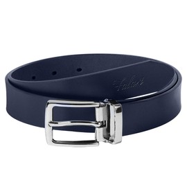 Falari Kids Leather Belts for Boys All Occasion 1" Trim to Fit - One Piece Leather Cutting 5002-Navy