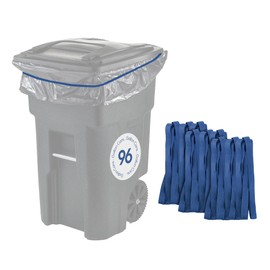Rubber Bands 95-96 Gallon Trash Cans - Garbage Bag Holder - Heavy Duty - Pack of 6