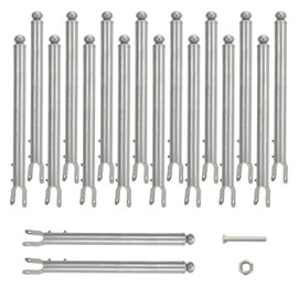 18 Pack 1-3/8'' Chain Link Fence Extension, 20'' Fence Extension Height, Galvanized Post Extender for Dogs and Privacy (Silver)