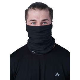 Arctic Cool Instant Cooling UPF 50+ UV Protection Neck Gaiter, Face Mask, Headband | 12-in-1 Excellent Sun Protection for Fishing, Boating, Gardening, Working, Cool Black