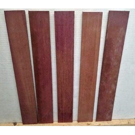 5 Pcs of PURPLE HEART GUITAR/LUTHIER/BANJO FRETBOARD/FINGERBOARD BLANK 21"