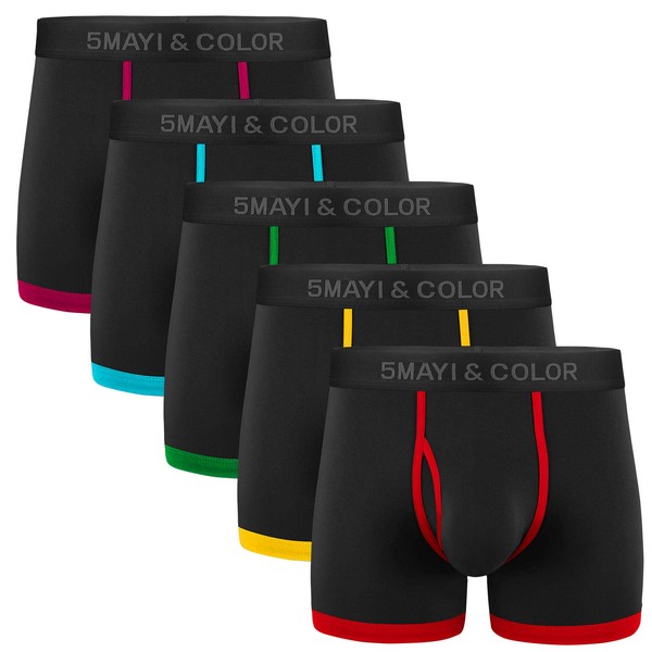 5Mayi Men's Boxer Shorts, Underwear, Men's Open Front Boxer Shorts,