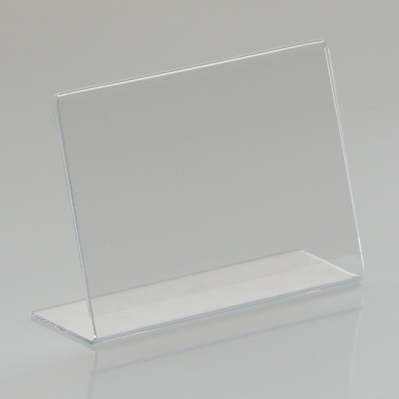 EPOSGEAR® 1 x A4 Landscape Angled Perspex Acrylic Lean Back