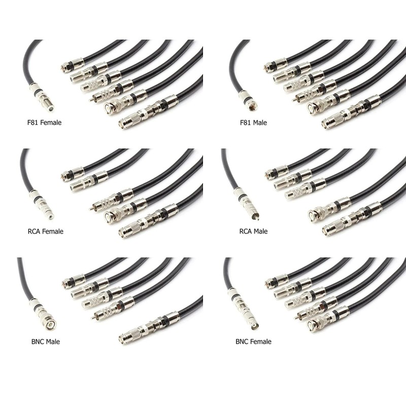 THE CIMPLE CO 6' RG6 Black & 6 Universal Coaxial