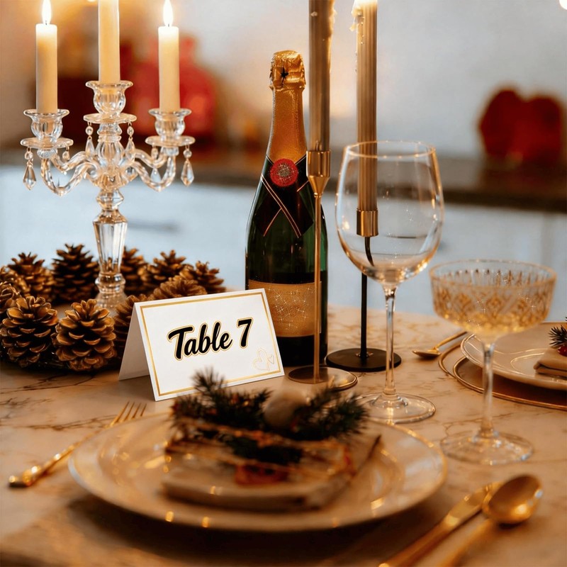 Glamoreal 100 Pcs Place Cards for Table Setting, 2" x