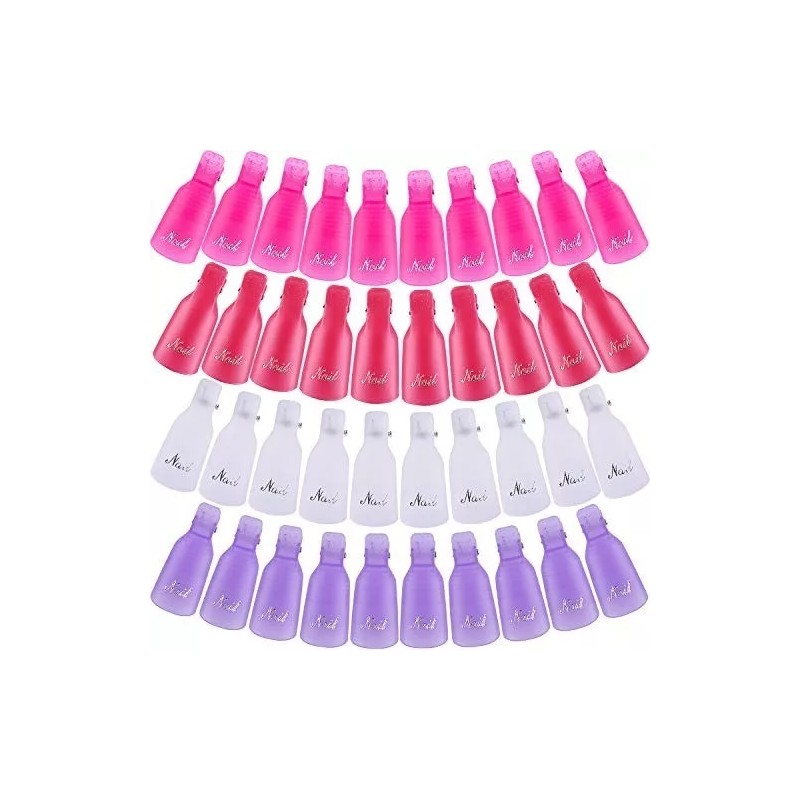Kit 10 Juegos De Pinzas Quita Esmalte (5 Pinzas Cda
