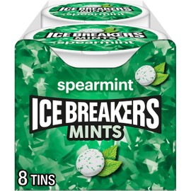 ICE BREAKERS Spearmint Sugar Free Mints Tins, 1.5 oz (8 Count)