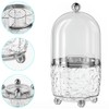 Dust-Proof Makeup Brush Holder,360° Rotating Makeup Organizer,5 Slot Makeup Brushes