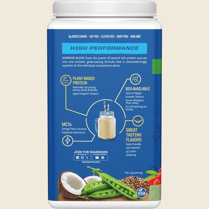 Sunwarrior Protein Powder Warrior Blend Unflavoured 750g
