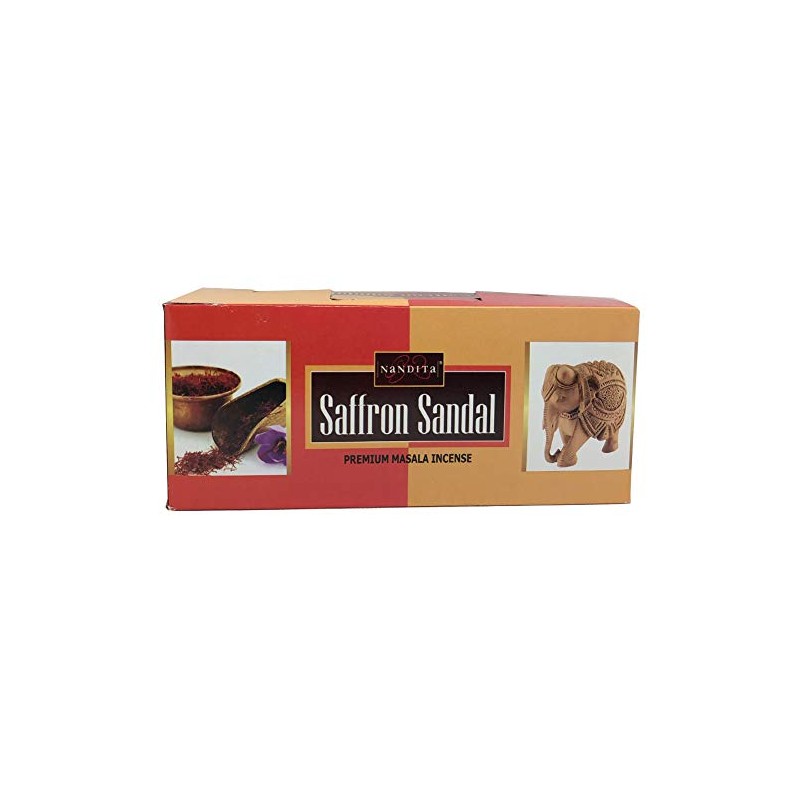 Nandita Saffron Sandal Premium Masala Incense Sticks - Pack of