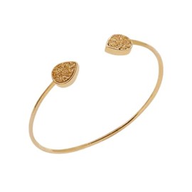 Alex and Ani Glitter Druzy Flex Cuff Bracelet, Gold