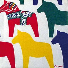 Dala Horse Paper Cocktail Napkins - 20 Pk.