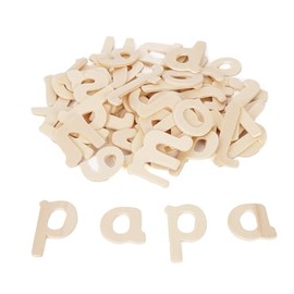 60 Wooden Letters, Wooden Letters for Crafts, Lower Case Sassoon Font Wall, Names, Toy Box, Blocks, Alphabet