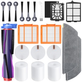 21 Pcs Parts for Shark AV2800ZE, RV2820YE, RV2820ZE Robot Vacuum, High-Performance Accessories Kit with Main Brushes, Mop Pads, Pre-Motor Filter, Base Post-Motor Filter, Foam Filter, Side Brushes