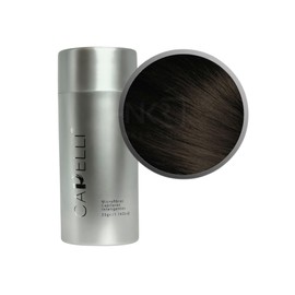 2 piezas Capelli 33 g Microfibras Capilares, apariencia cabello abundante, volumen en segundos, cabeza, barba y bigote (Castaño oscuro)