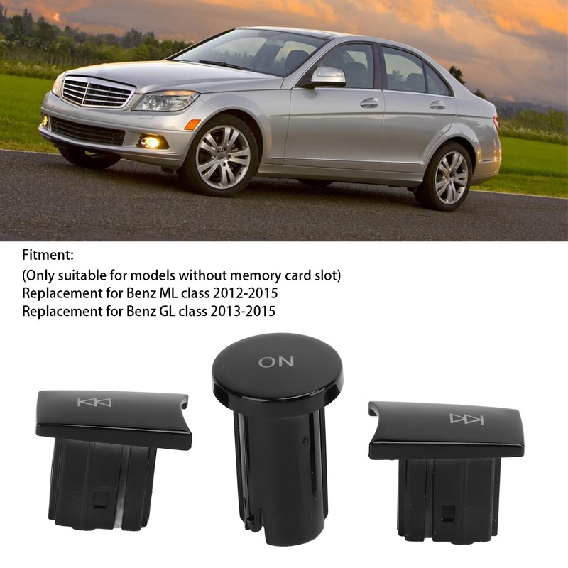 3pcs Multimedia Knob Control Button Car Accessories Replacement for Benz