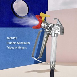 Airless Paint Spray Gun,High Pressure 3600 PSI 517 Tip Swivel Joint with 10 Inch Extension Pole