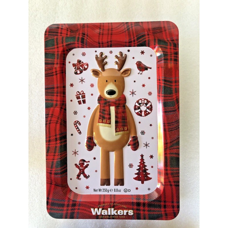 Walkers Shortbread Butter Cookies REINDEER Holiday, 9 3/4" x 6