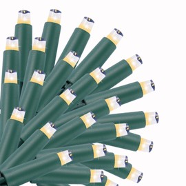 broulove Christmas Lights Outdoor 50 Count, 25 ft Christmas Lights Outdoor Indoor, Commercial Grade, Heavy Duty Green Wire, Warm White Light, 6 inches Spacing