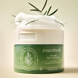 Essentherb (현대Hmall)에센허브 티트리 마일드 클리어 패드 60매+60매 (Hyundai Hmall) Essen Herb Tea Tree Mild Clear Pad 60 Sheets + 60 Sheets