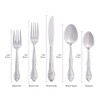 RiverRidge Rose Monogrammed Flatware Set 46 Piece Silverware - B